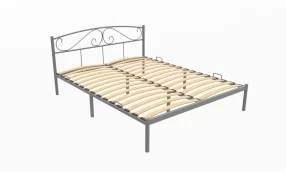 Кровать Верона Металл, 120х190 мм, Серый муар, Серый муар