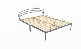 Кровать Марго Металл, 160х190 мм, Серый муар, Серый муар, 1630