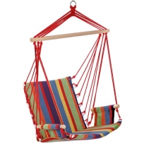 Гамак-кресло подвесное с подлокотниками (желтый/синий/красный/салатовый/фиолетовый, хлопок) 56x102 см