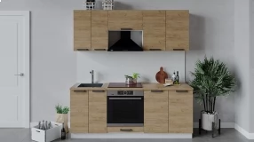 Кухонный гарнитур «Детройт» длиной 200 см со шкафом НБ