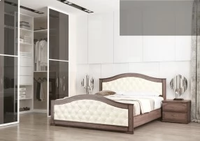 Кровать Стиль 1 с мягкой спинкой 180х200